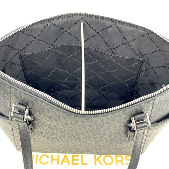 Michael Kors Large Top Zip Charlotte Tote Black - Picture 9 of 11